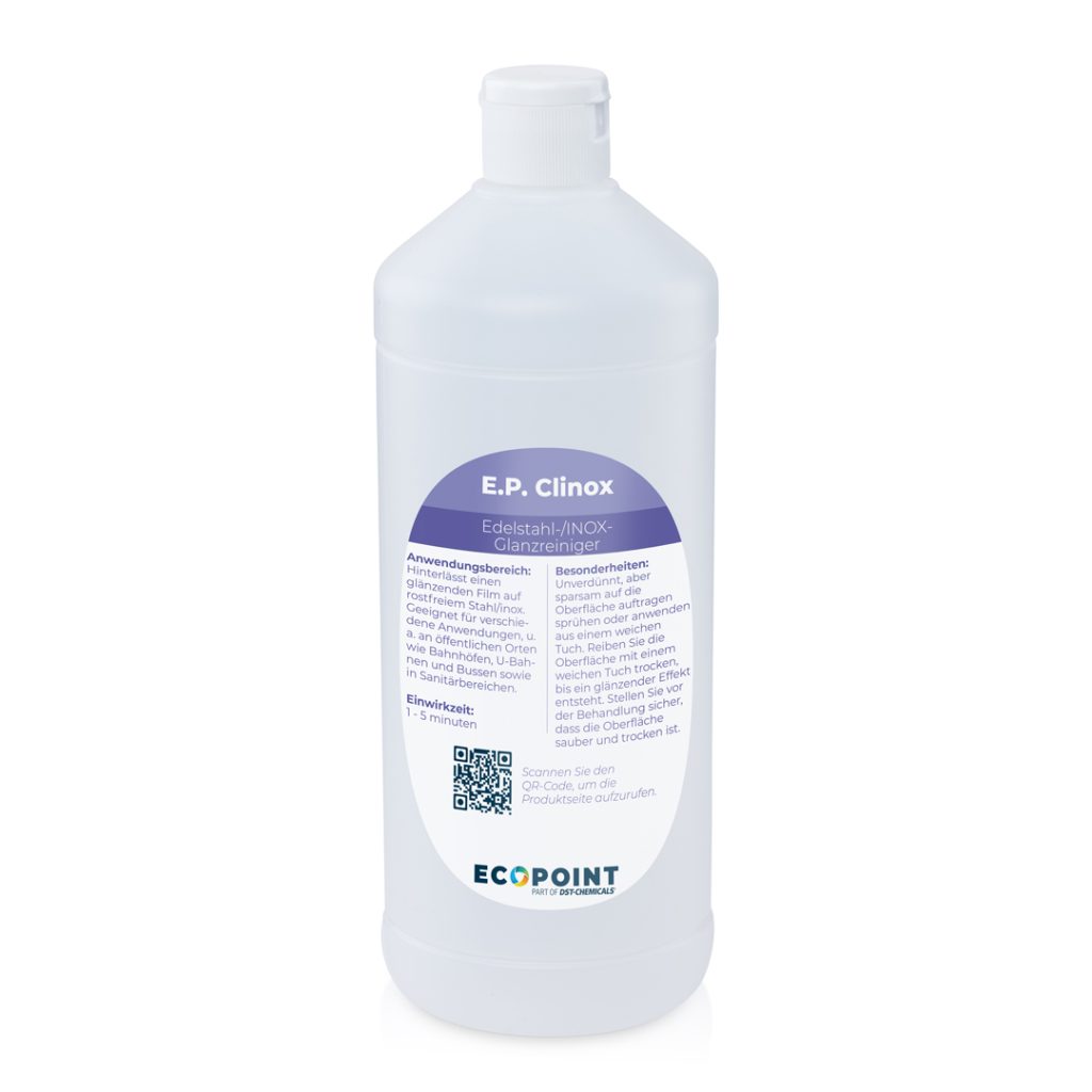PR152_EP-Clinox_DE_Fles_1Lmeer E.P. Clinox - Edelstahl-/INOX-Glan