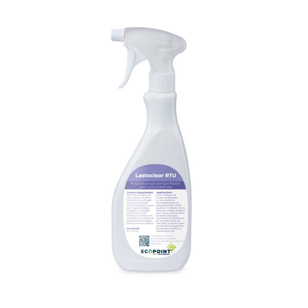 PR254_Lastoclear-RTU_NLFR_Fles_500MLmeer Lastoclear RTU - Polycarbonaat reiniger - Eco-Point