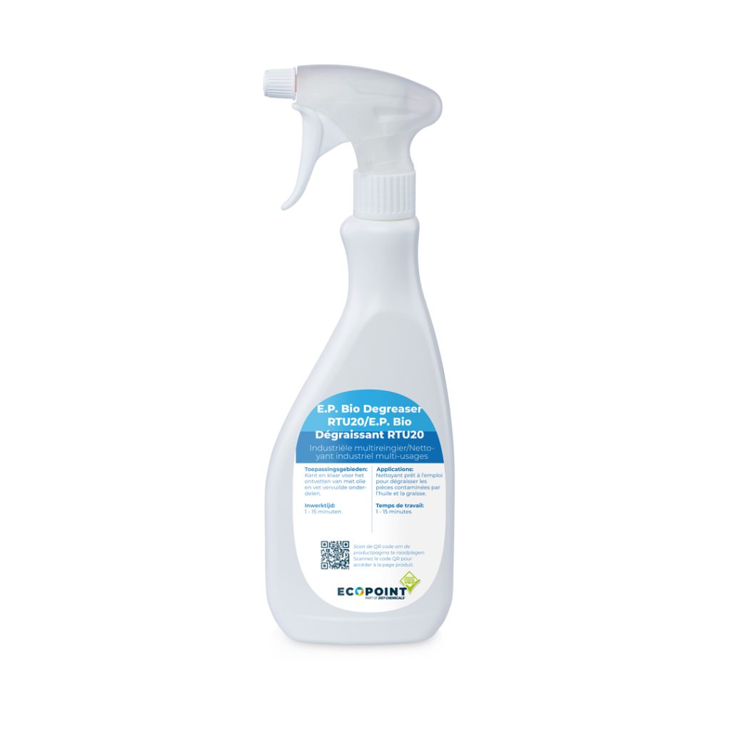 PR267_EP_Bio_Degreaser_RTU20_NLFR_Fles_500MLmeer E.P. Bio Degreaser RTU20 - Industriële multireiniger - Eco-Point